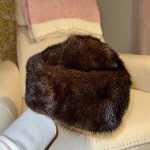 Vintage Amrose New York Dark Brown Mink Fur Hat